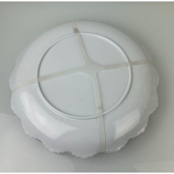 SOHO Loft Melamine Dinner Plate Pink Scalloped Set of 4 10.75" Indoor Outdoor - Picture 10 of 11